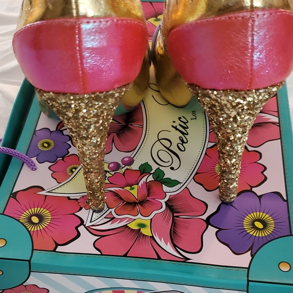 Poetic Licence Disco Sunrise size 10 worn twice heels - Picture 4 of 6